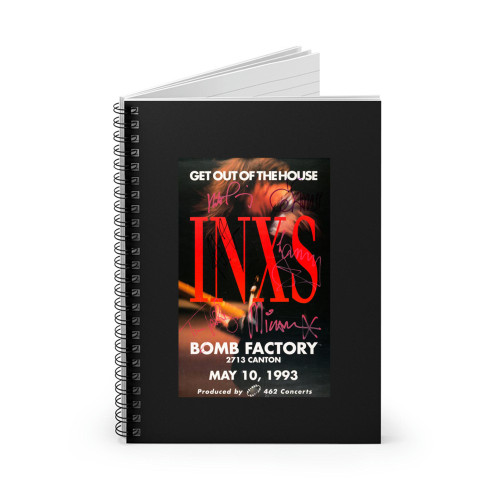 Inxs Signed Bomb Factory Concert 1993  Spiral Notebook