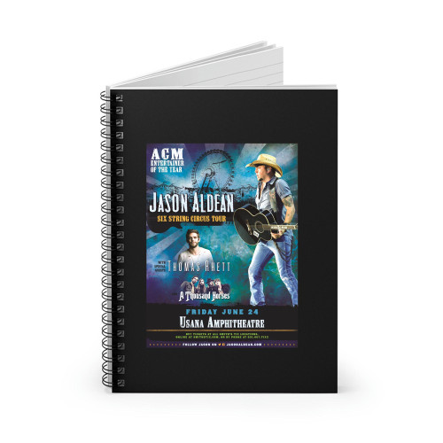 Jason Aldean Thomas Rhett String Circus Tour Salt Lake Concert  Spiral Notebook