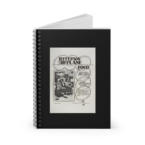Jefferson Airplane Vintage Concert  Spiral Notebook