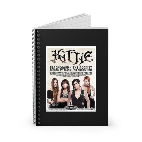Kittie Blackguard The Agonist 2012 Portland Concert Tour  Spiral Notebook
