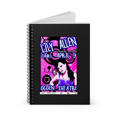 Lily Allen Boulder 2009 Concert Original  Spiral Notebook