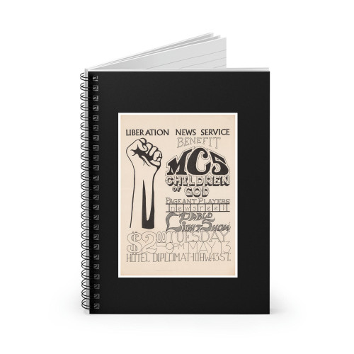Mc5 1969 Liberation News Service Concert  Spiral Notebook