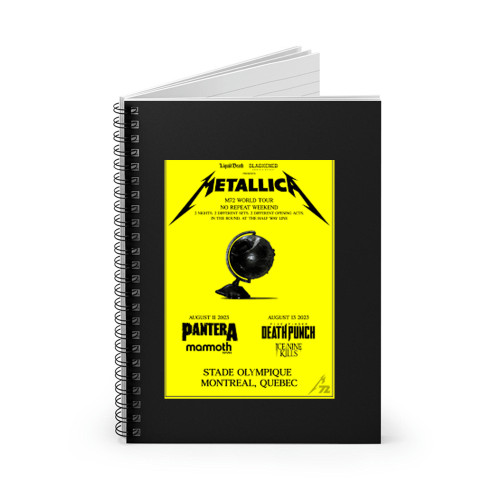 Metallica 72 Seasons 2023 2024 M72 World Tour Montreal Stade Olympique  Spiral Notebook