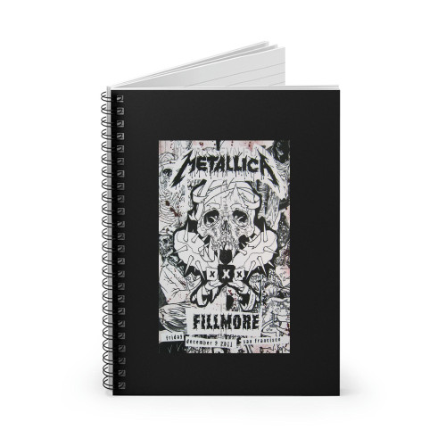 Metallica Fillmore Vintage Concert 1  Spiral Notebook