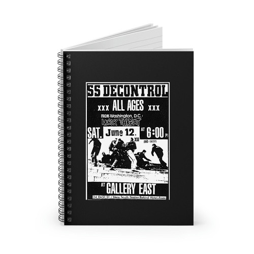 Ssd Minor Threat Punk Hardcore Flyer  Spiral Notebook