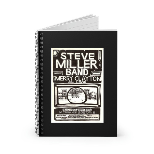 Steve Miller 1972 Georgetown  Spiral Notebook