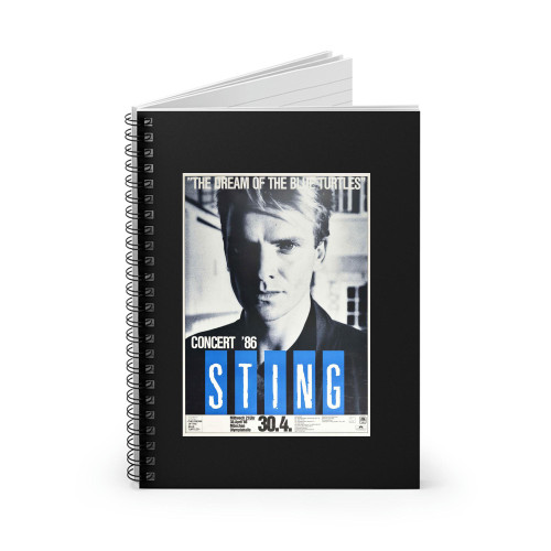 Sting Dream Of The Blue Turtles Album Concert  Spiral Notebook