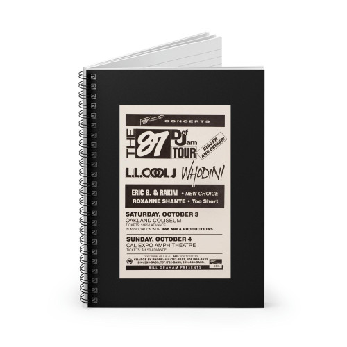 The 87 Def Jam Tour  Spiral Notebook