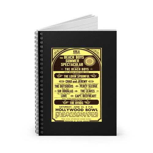 The Beach Boys At The Hollywood Bowl Concert  Spiral Notebook