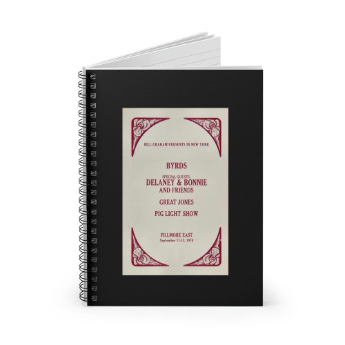 The Byrds Vintage Concert 7  Spiral Notebook