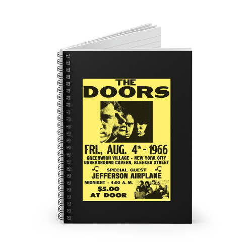 The Doors Jefferson Airplane New York City Vintage Style  Spiral Notebook