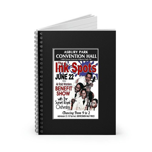 The Ink Spots 1942 Asbury Park Nj Convention Hall Concert  Spiral Notebook