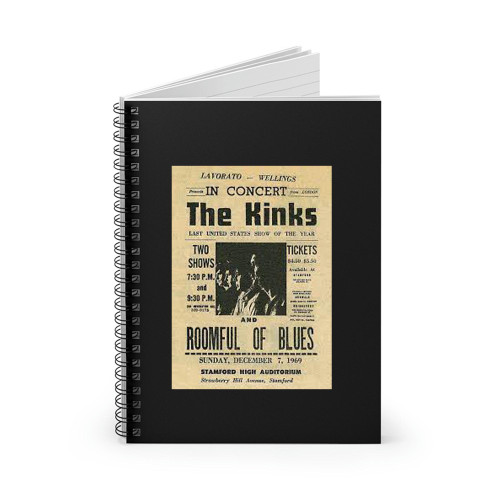 The Kinks 1969 Stamford  Spiral Notebook