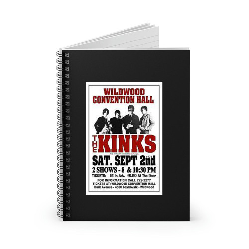 The Kinks 1972 Wildwood Nj Convention Hall Concert  Spiral Notebook