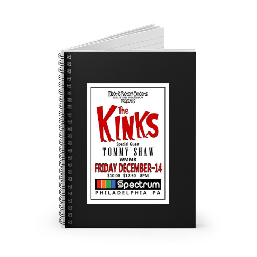 The Kinks 1984 Concert  Spiral Notebook