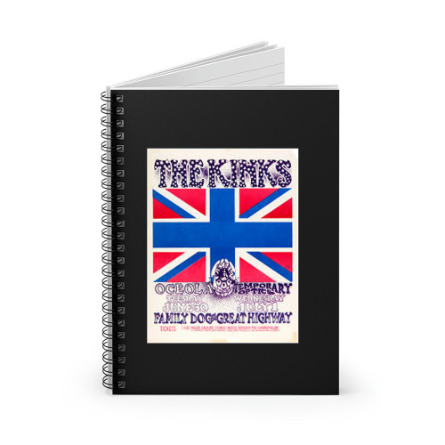 The Kinks Family Dog Fd-700630 Great Highway Concert  Spiral Notebook
