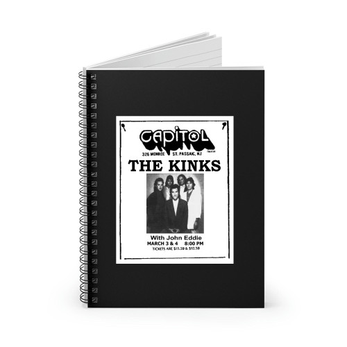The Kinks John Eddie At Capitol Theatre Passaie New Jersey United States  Spiral Notebook