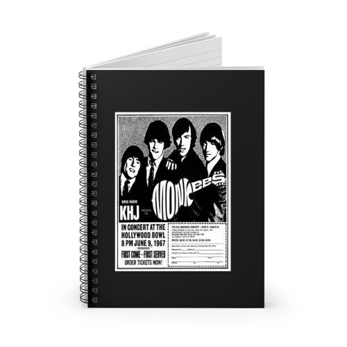 The Monkees At Hollywood Bowl Los Angeles California United States  Spiral Notebook