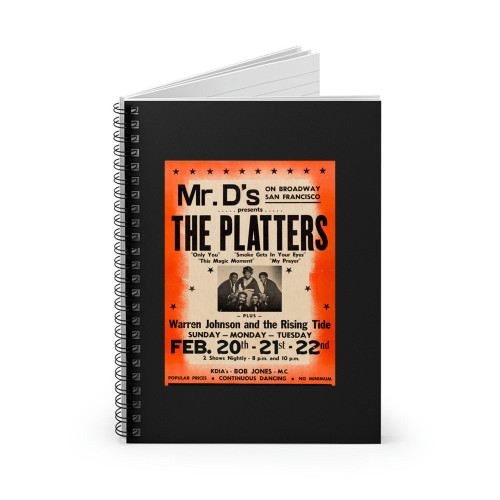 The Platters 1970S San Francisco Ca Concert  Spiral Notebook