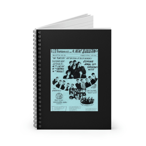 The Turtles 1966 Tour The Armory Salem  Spiral Notebook