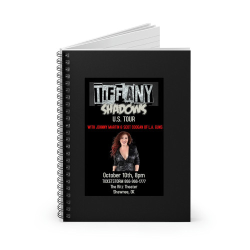 Tiffany Shadows U.S. Tour 2021 Oklahoma Tour  Spiral Notebook