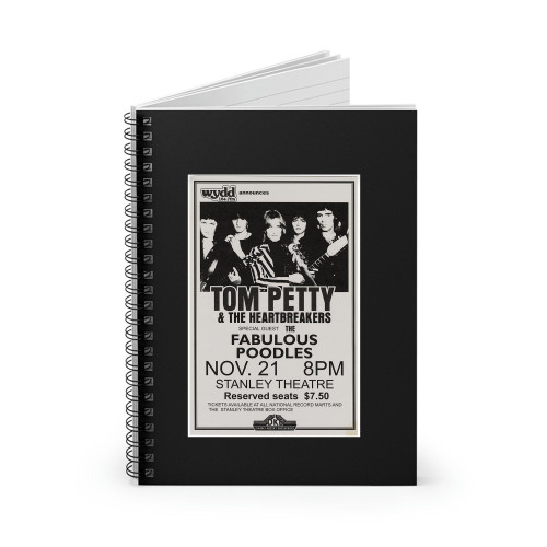 Tom Petty & The Heartbreakers Original 1979 Stanley Theatre Concert  Spiral Notebook