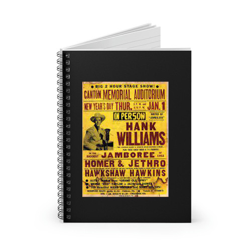 Wee Blue Coo Music Concert Advert Hank Williams Year Jamboree Usa Art Print  Spiral Notebook