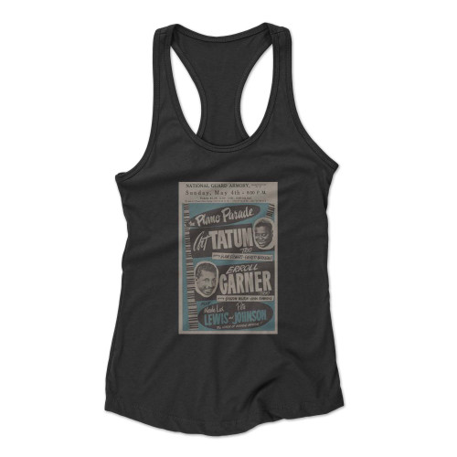 1952 Art Tatum Errol Garner National Guard Armory Concert  Racerback Tank Top