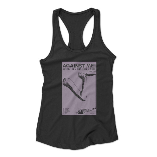 Against Me 3  Racerback Tank Top
