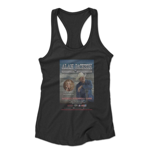 Alan Jackson Replica 2017 Concert  Racerback Tank Top