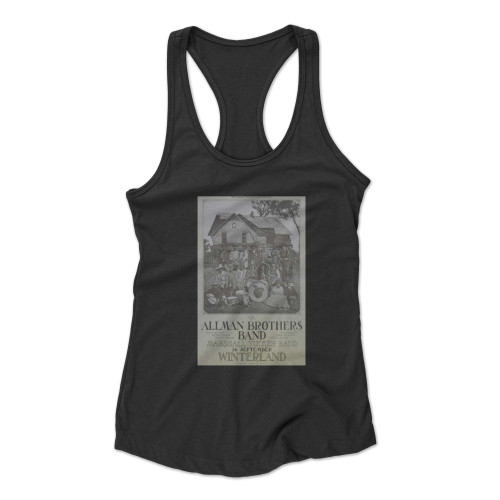 Allman Brothers Band Winterland 1973 David Singer Signed Concert  Racerback Tank Top