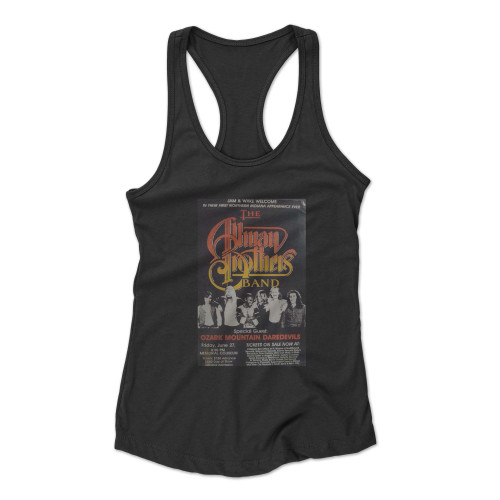 Allman Brothers Fort Wayne 1980  Racerback Tank Top