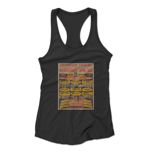 Buddy Holly Chuck Berry 1958 Alan Freed Big Beat Rare Concert  Racerback Tank Top
