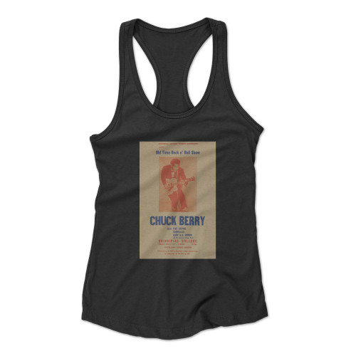Chuck Berry Shirelles Five Satins Gary U.S. Bonds 1971 Hamden  Racerback Tank Top