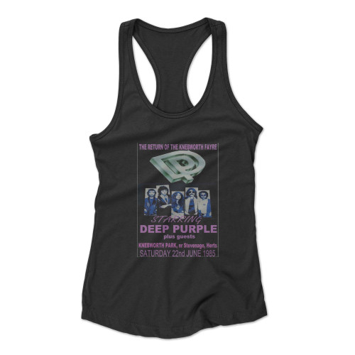 Deep Purple Knebworth Park Uk 1985 Premium Matte Paper  Racerback Tank Top