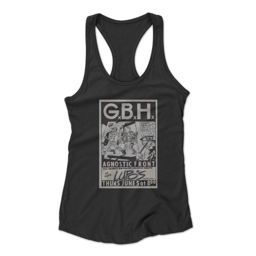 Eliteprint Gbh Agnostic Front Classic A3 Vintage Band Rock Blues Alternative Concert Music  Racerback Tank Top