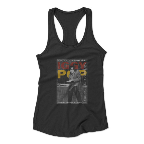 Iggy Pop S - Uk & Usa Tours 1977  Racerback Tank Top