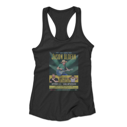 Jason Aldean They Dont Know Tour Salt Lake City Concert  Racerback Tank Top