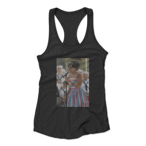 Lily Allen On Stage For The Nbc Today Show Concert With Blondie And Lily Allen  Racerback Tank Top