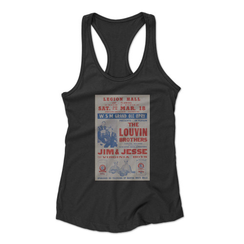 Louvin Brothers Jim & Jessie Grand Ole Opry Legion Hall Concert  Racerback Tank Top