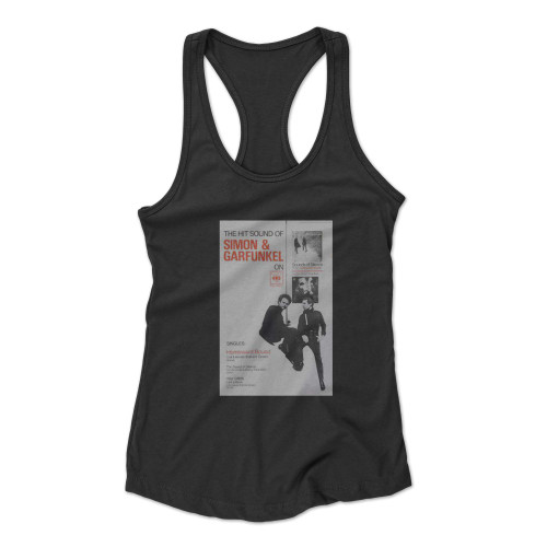 Simon And Garfunkel 1966 Uk  Racerback Tank Top