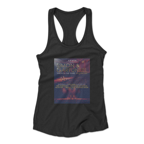 Simon And Garfunkel Through The Years In Concert  Racerback Tank Top