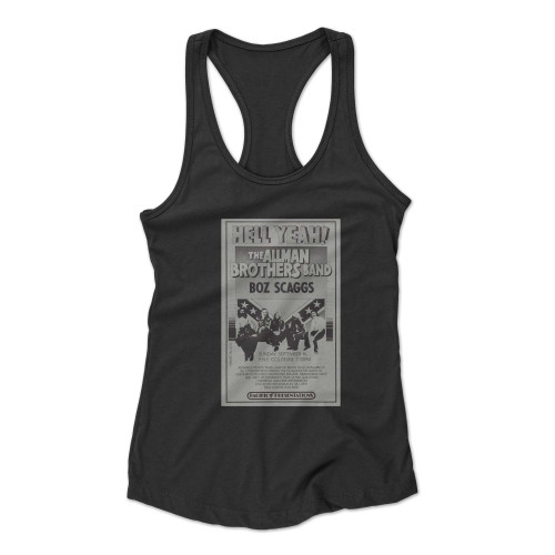 The Allman Brothers Band 1973 Hell Yeah Vancouver B.C. Concert  Racerback Tank Top