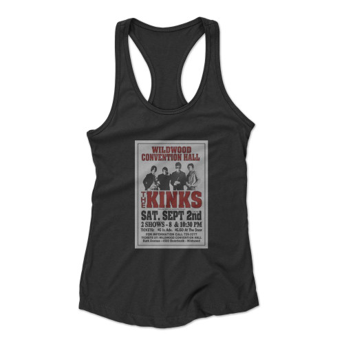 The Kinks 1972 Wildwood Nj Convention Hall Concert  Racerback Tank Top