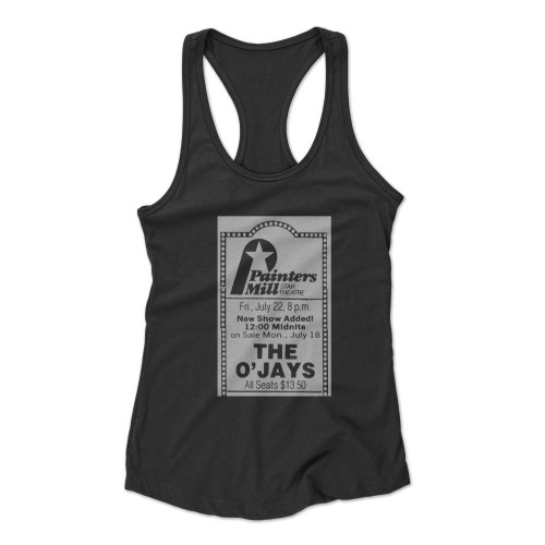 The O'Jays Concert And Tour History  Racerback Tank Top