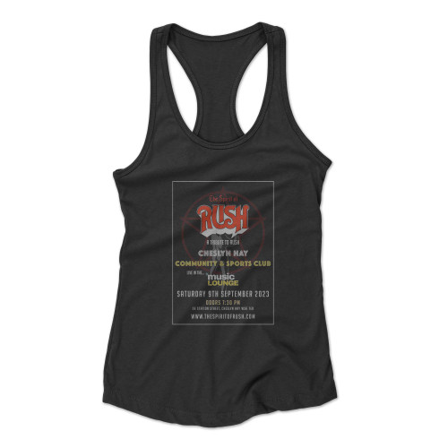 The Spirit Of Rush  Racerback Tank Top