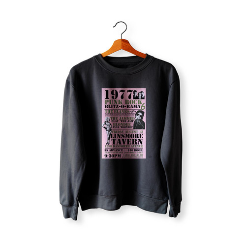 1977 Punk Rock Night Tributes To Cbgb The Jam And Blondie  Racerback Sweatshirt Sweater