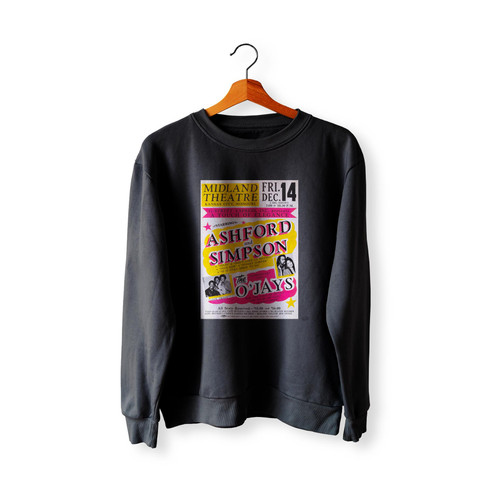 Ashford & Simpson O'Jays 1984 Kansas City Concert  Racerback Sweatshirt Sweater