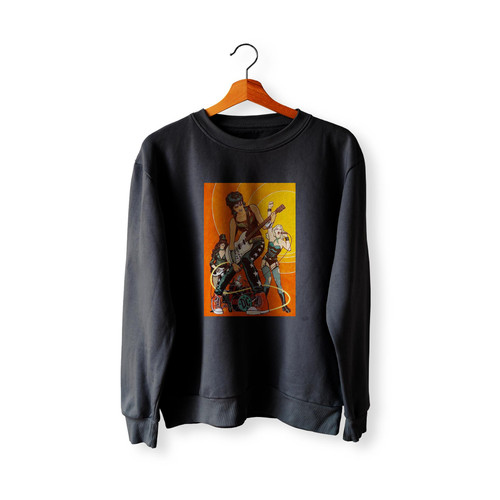 Dc Women In The Style Of Joan Jett And The Blackhearts  Racerback Sweatshirt Sweater