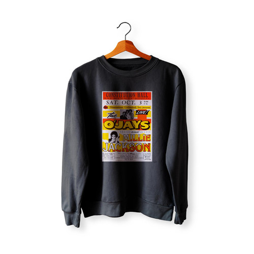 O'Jays Millie Jackson 1987 Washington D.C. Concert  Racerback Sweatshirt Sweater